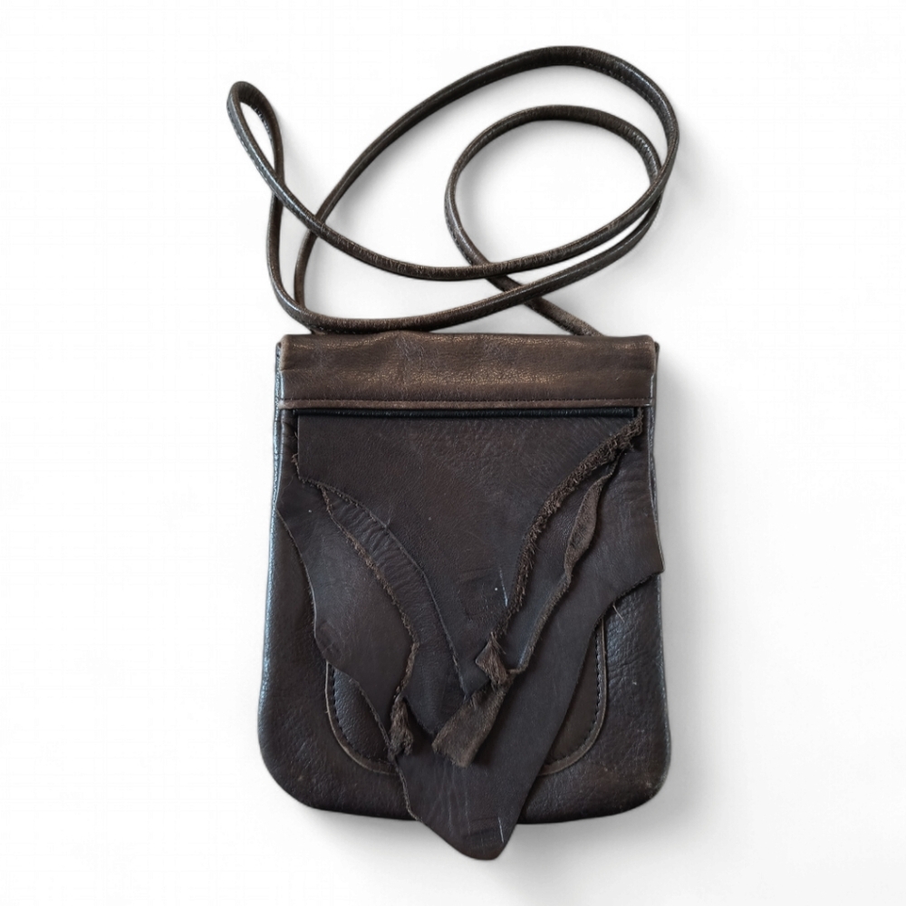 ANN RINGNESS Leather Slim Crossbody Shoulder Bag/Pouch